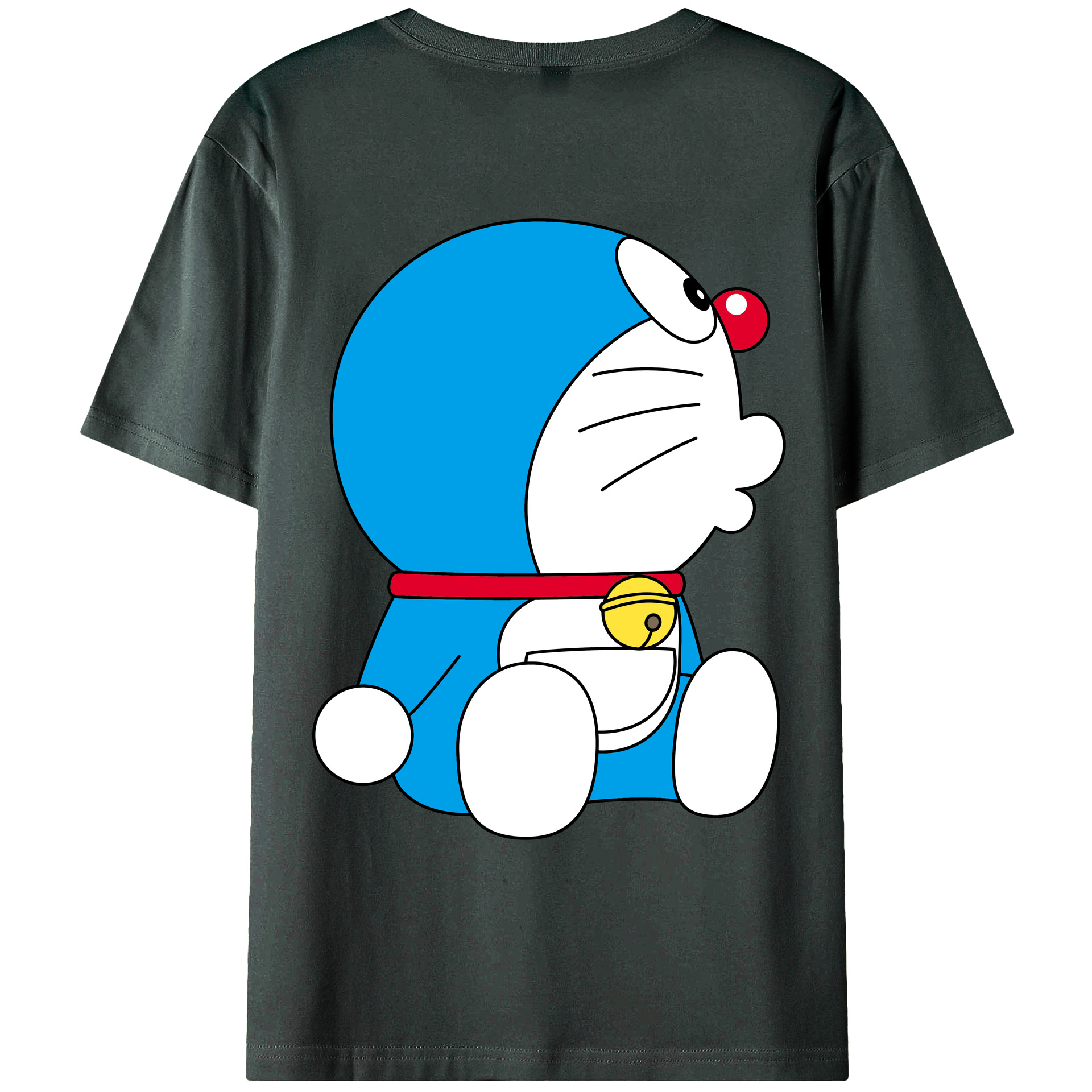 （画像用） ドラえもん Doraemon 綿100％ メンズ半袖Tシャツ（バックプリント） 通気性